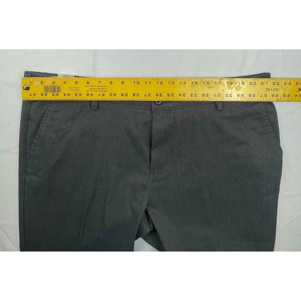 Dockers Easy Khaki Mens 42x30 Straight Fit Stretch Charcoal Gray Pants New